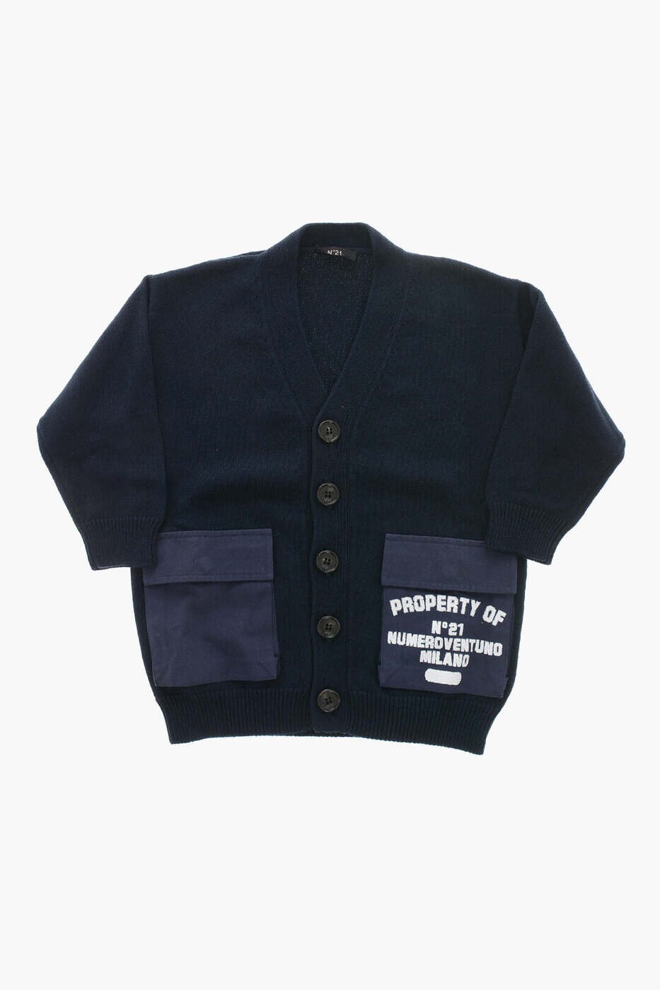 ヌメロ ヴェントゥーノ N.21 クルーネックジャンパー 編み物御召しもの ボーイズ 青碧 Crew neck jumpers N21904 N0351 0N820 関税 貨物輸送無料 dk