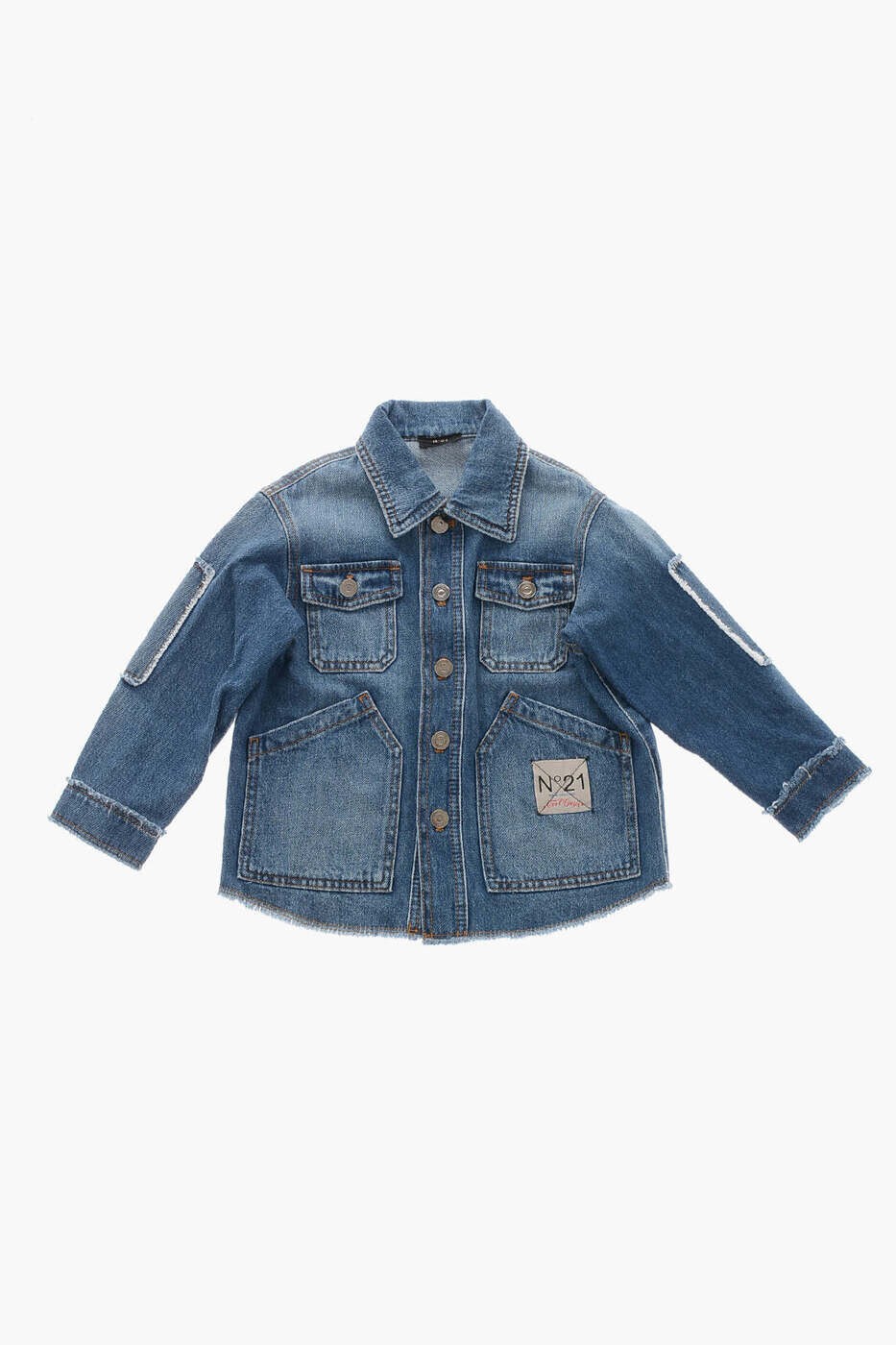 ヌメロ ヴェントゥーノ N.21 ボンバージャケット 上衣 ボーイズ 青碧 Bomber jackets N21907 N0338 0N01 関税 貨物輸送無料 dk