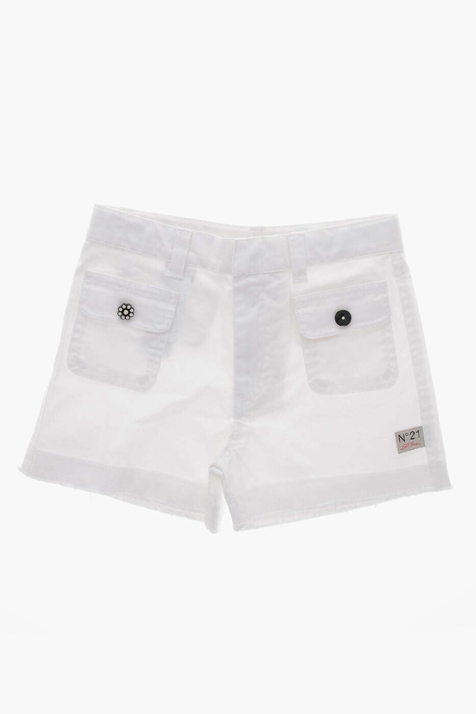 ヌメロ ヴェントゥーノ N.21 ショートパンツ パンツ ショーツ ガールズ ホワイト Shorts N21915 N0341 0N100 関税 送料無料 dk|BRANDSHOP「il Tesoro」