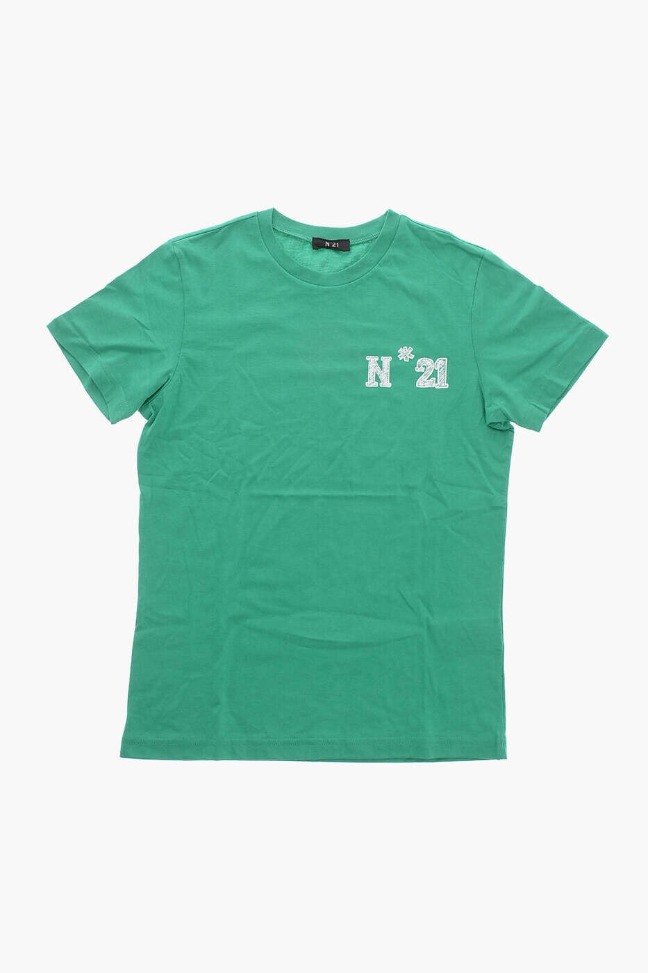 ヌメロ ヴェントゥーノ N.21 ロング衣袂ティーシャツ ティーシャツ ボーイズ 緑であること Long sleeve t-shirts N21880 N0153 0N511 関税 貨物輸送無料 dk
