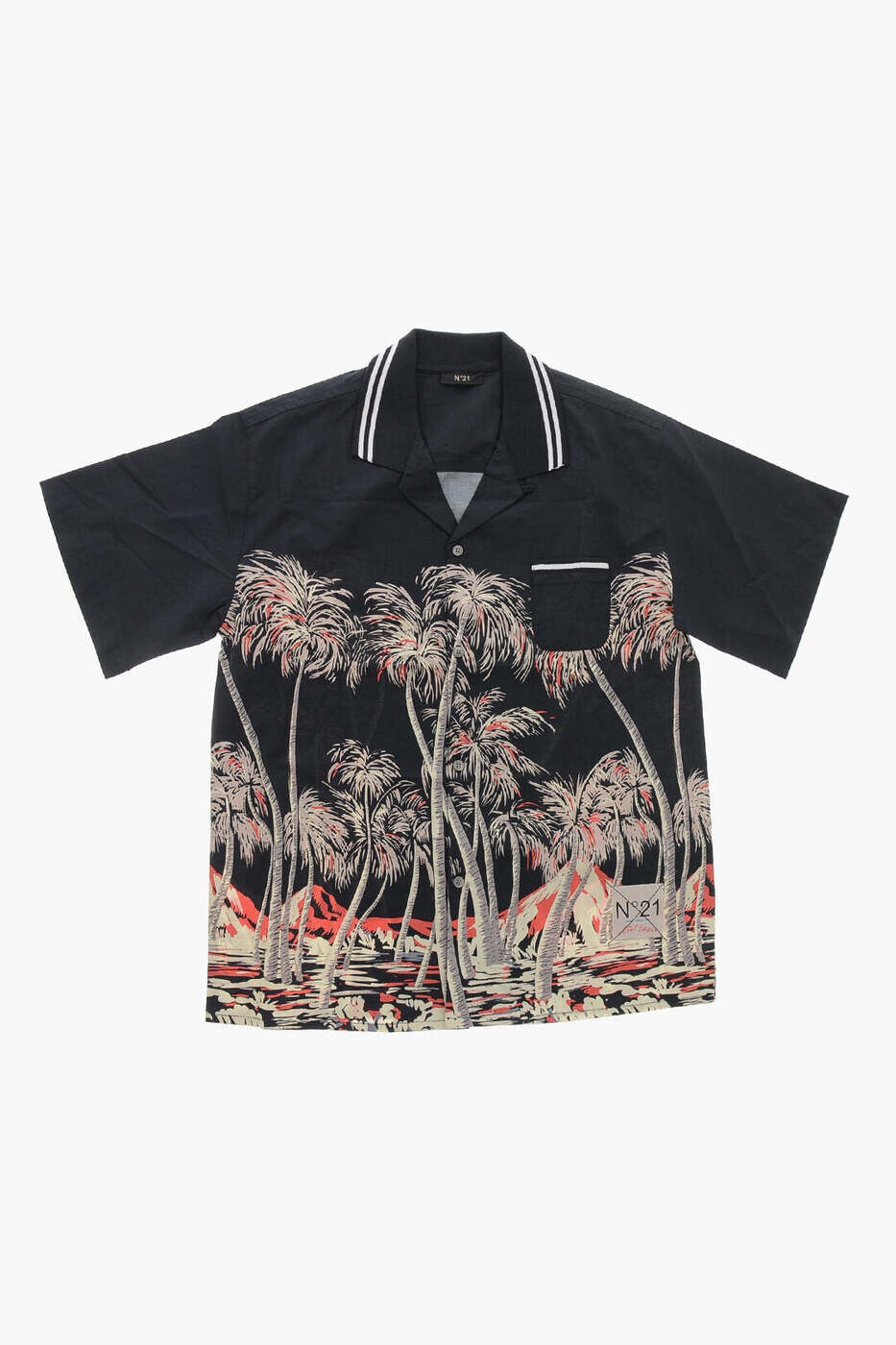 ヌメロ ヴェントゥーノ N.21 プルオーバー ボーイズ 青碧 Casual shirts N21875 N0348 0N900 関税 貨物輸送無料 dk