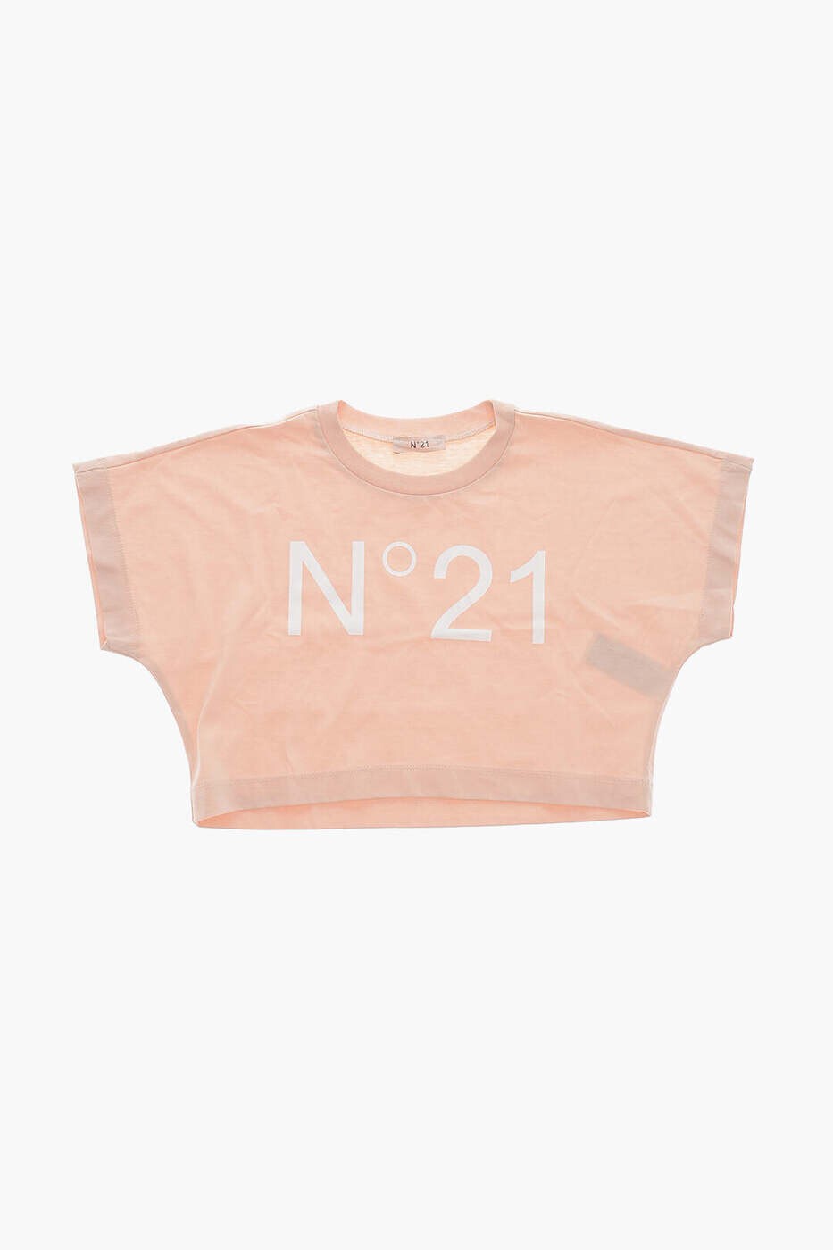 ヌメロ ヴェントゥーノ N.21 ロング衣袂ティーシャツ ティーシャツ ガールズ さくら色 Long sleeve t-shirts N21558 N0153 0N316 関税 貨物輸送無料 dk
