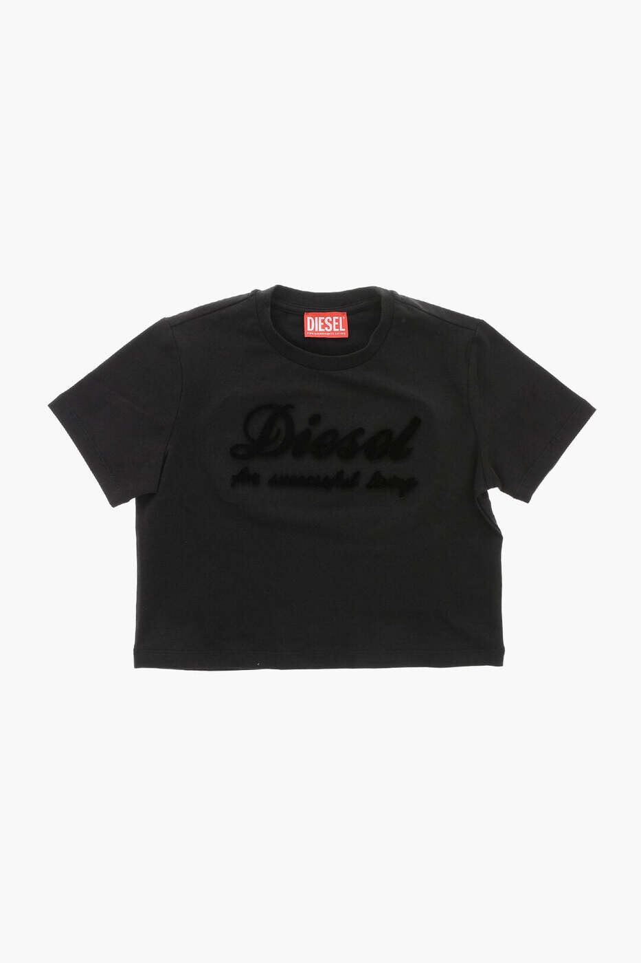 ディーゼル DIESEL ロング衣袂ティーシャツ ティーシャツ ガールズ 黒いこと Long sleeve t-shirts J01455 KYAUD K900 関税 貨物輸送無料 dk