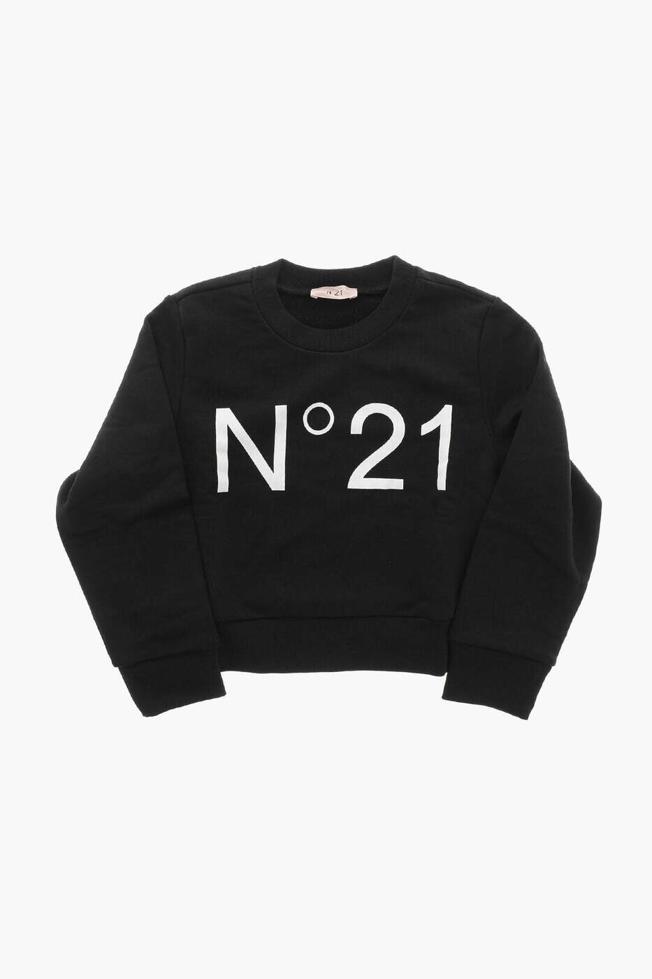 ヌメロ ヴェントゥーノ N.21 クルーネックスウェットシャツ 調教師 ガールズ 黒いこと Crew neck sweatshirts N21574 N0154 0NC16 関税 貨物輸送無料 dk