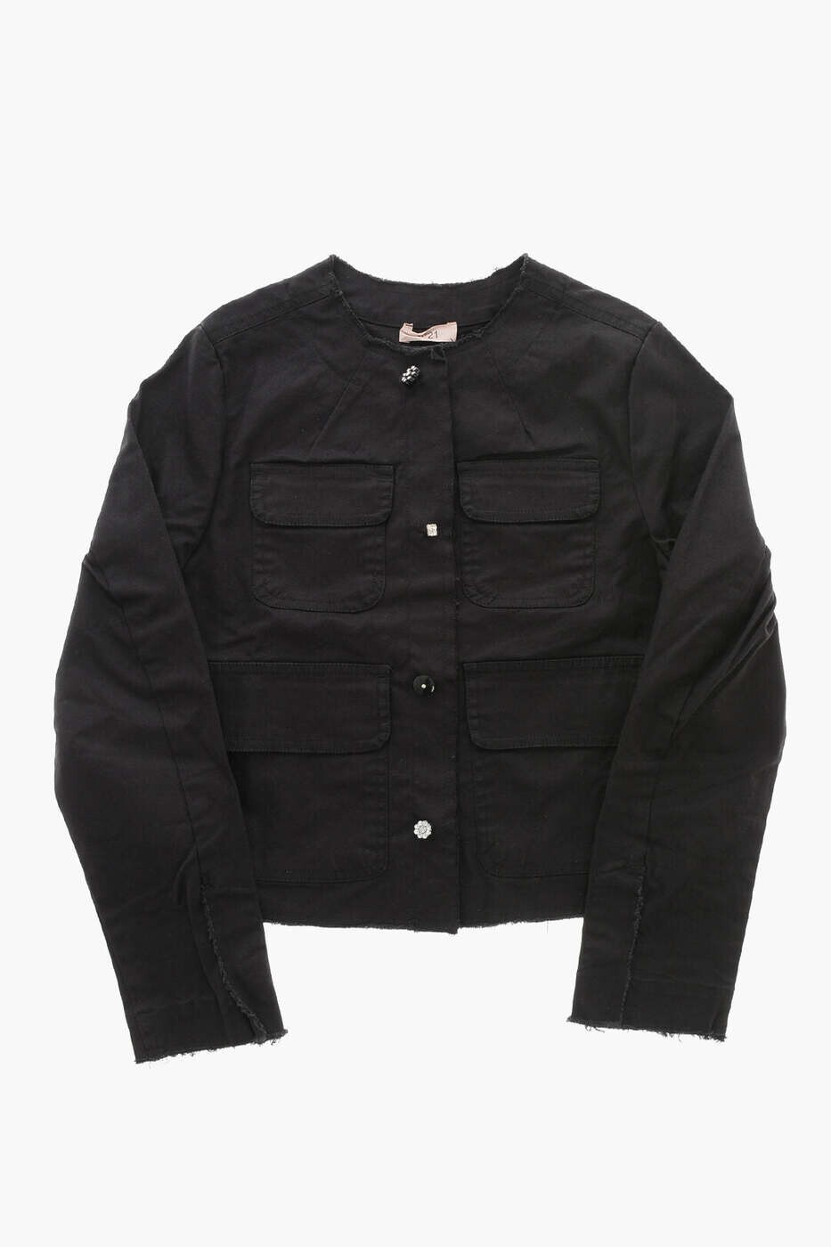 ヌメロ ヴェントゥーノ N.21 バイカージャケット ジャケット ガールズ ブラック Biker jackets N21854 N0341 0N900 関税 送料無料 dk|BRANDSHOP「il Tesoro」