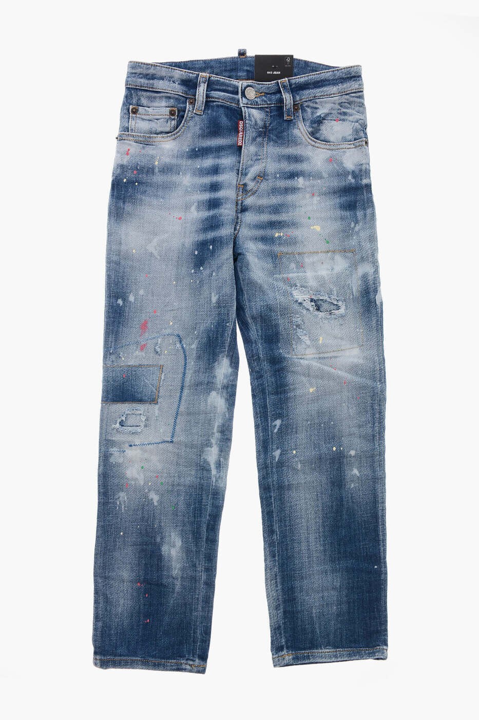 ディースクエアード DSQUARED2 レギュラーフィットジーンズ デニム ボーイズ ブルー Regular fit jeans DQ2252 D0A7J DQ01 関税 送料無料 dk|BRANDSHOP「il Tesoro」