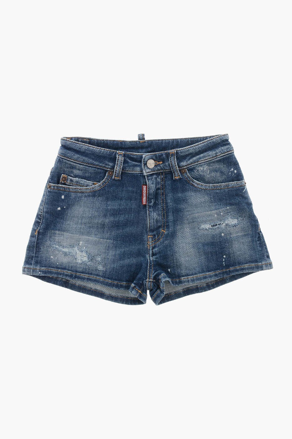 ディースクエアード DSQUARED2 遊撃手ズボン下 ズボン下 さる股引き ガールズ 青色 Shorts DQ2260 D0A7H DQ01 関税 貨物輸送無料 dk