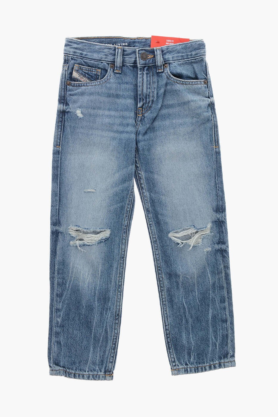 ディーゼル DIESEL レギュラーフィットジーンズ デニム ボーイズ ブルー Regular fit jeans J00808 KXBJH K01 関税 送料無料 dk｜BRANDSHOP「il Tesoro」