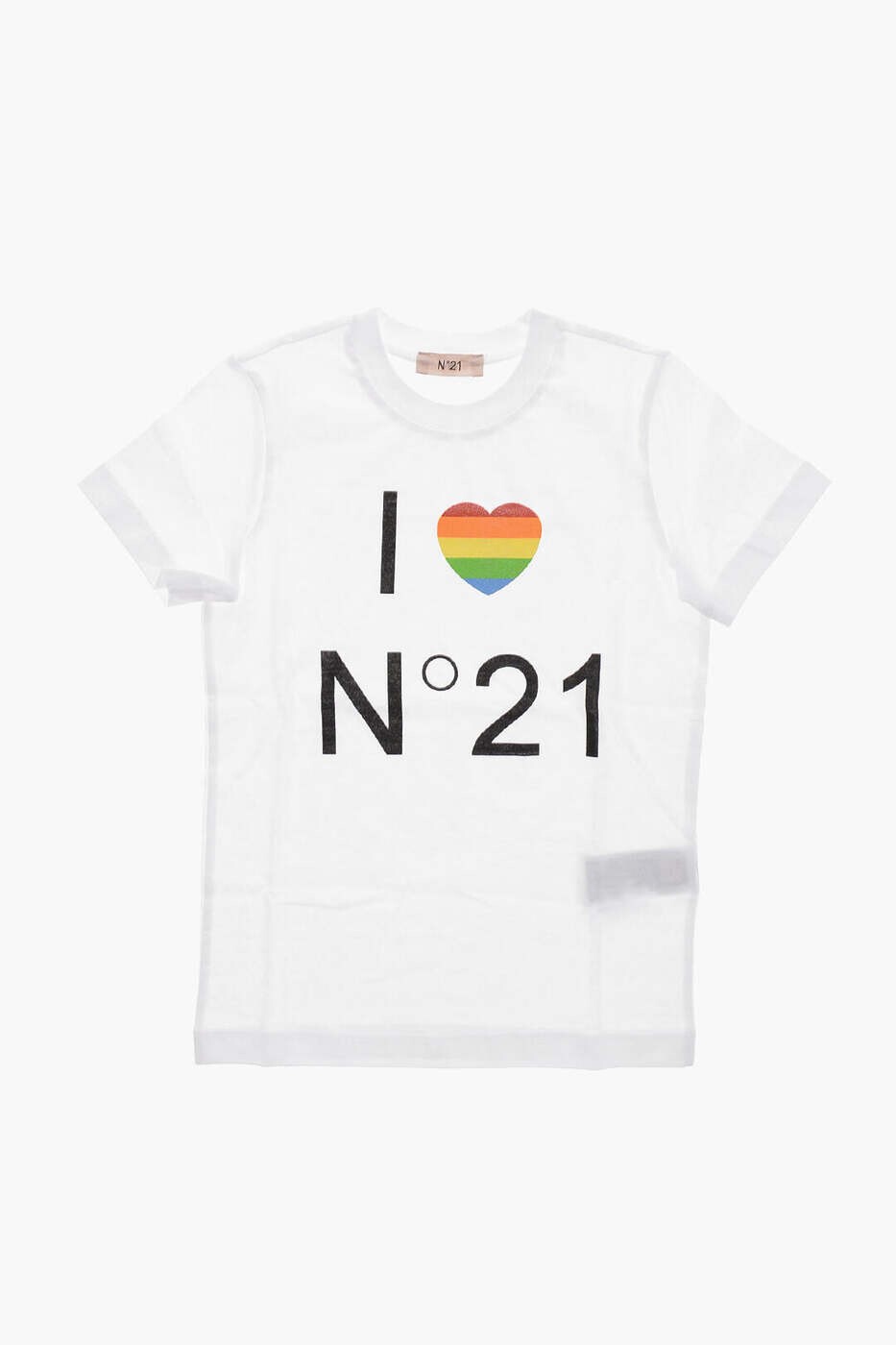 ヌメロ ヴェントゥーノ N.21 ロング衣袂ティーシャツ ティーシャツ ガールズ 白いこと Long sleeve t-shirts N21822 N0199 0N100 関税 貨物輸送無料 dk