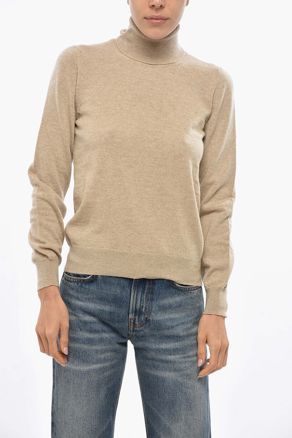 マーロ MALO スウェーター 編み物御召しもの レディース ベージュ Knitwear DXC146 FCK09 E3243 関税 貨物輸送無料 dk