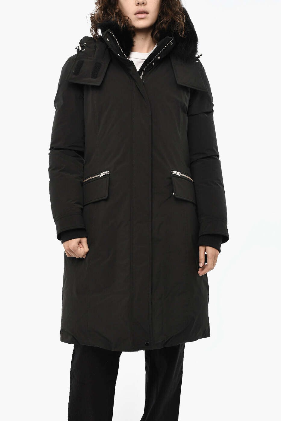 羊毛分限者 WOOLRICH 背広上衣 背広 上衣 レディース 黒いこと Suit Jackets CFWWOU0826FUUT3128 100 関税 貨物輸送無料 dk