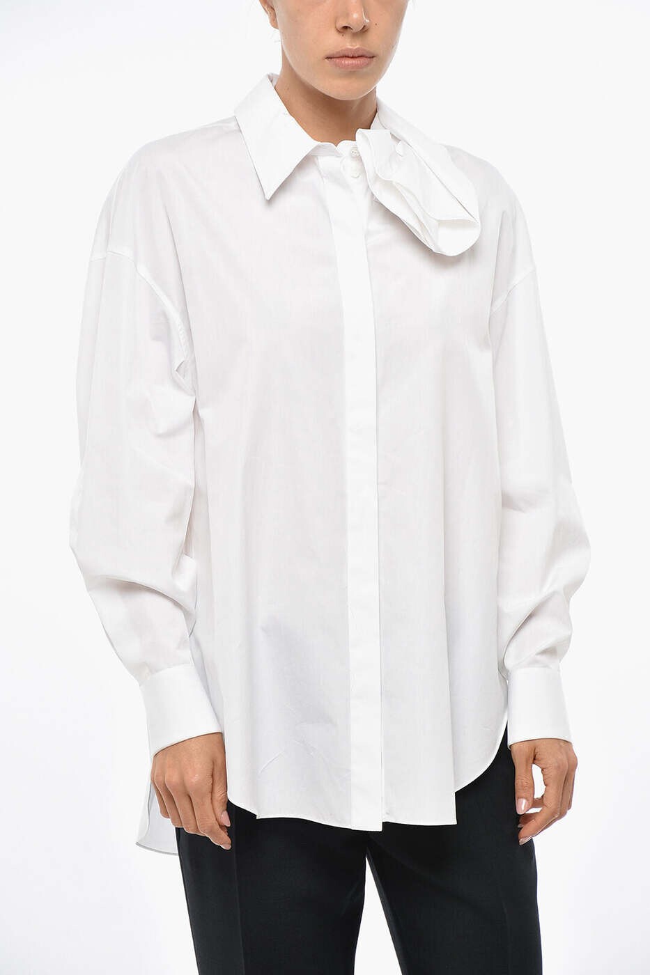 アレキサンダー マックイーン ALEXANDER MCQUEEN シャツ レディース ホワイト Shirts 768314QAAAD9000 関税 送料無料 dk｜BRANDSHOP「il Tesoro」