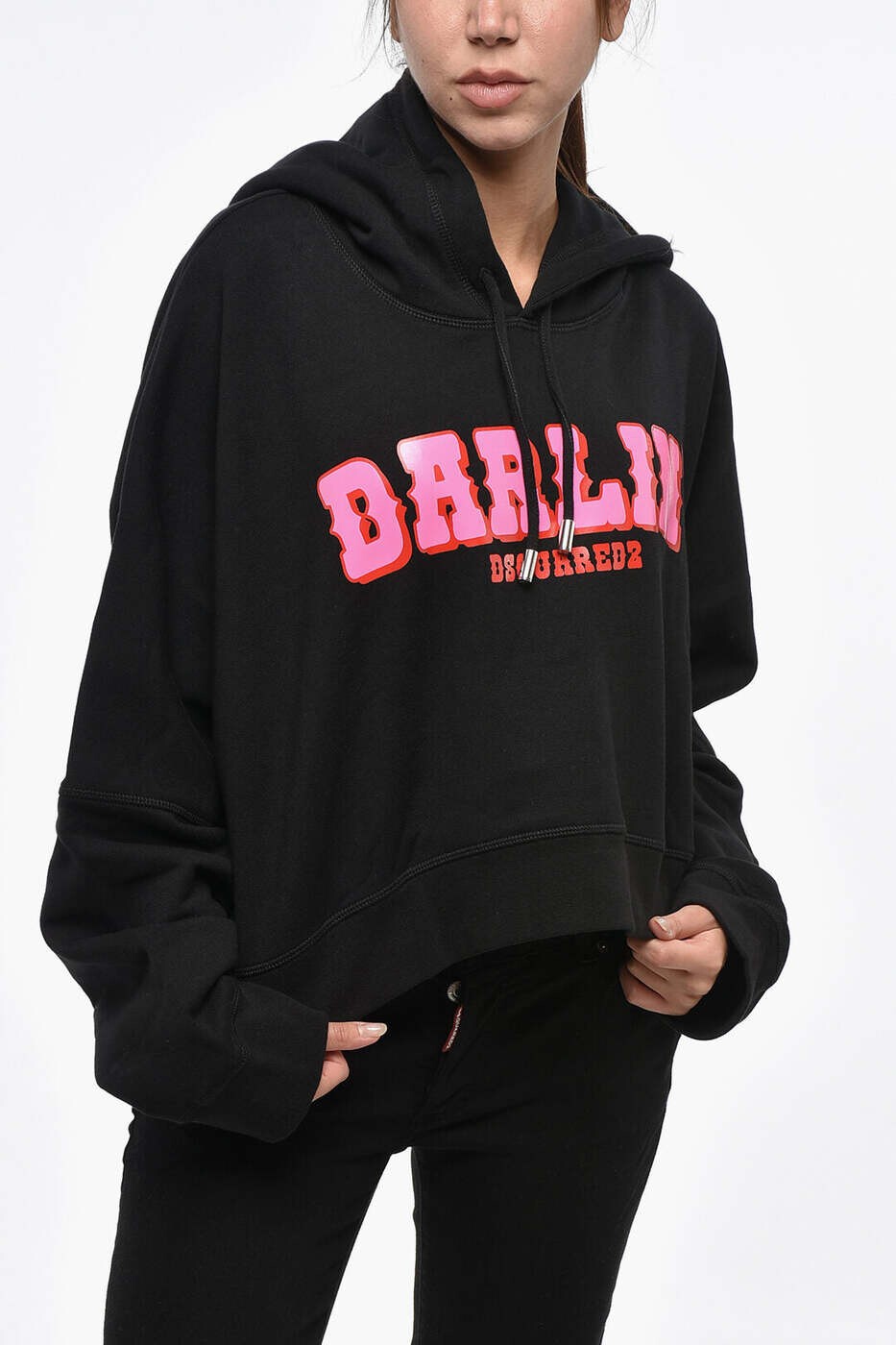 ディースクエアード DSQUARED2 トレーナー レディース ブラック Sweatshirts S72GU0442S25516900 関税 送料無料 dk｜BRANDSHOP「il Tesoro」
