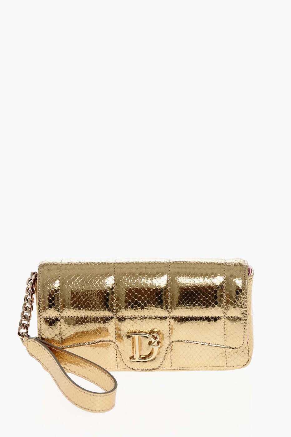 ディースクエアード DSQUARED2 クラッチペダル御徒面子 レディース ゴールド Clutch and wristlets bags CLW0029177053217043 関税 貨物輸送無料 dk