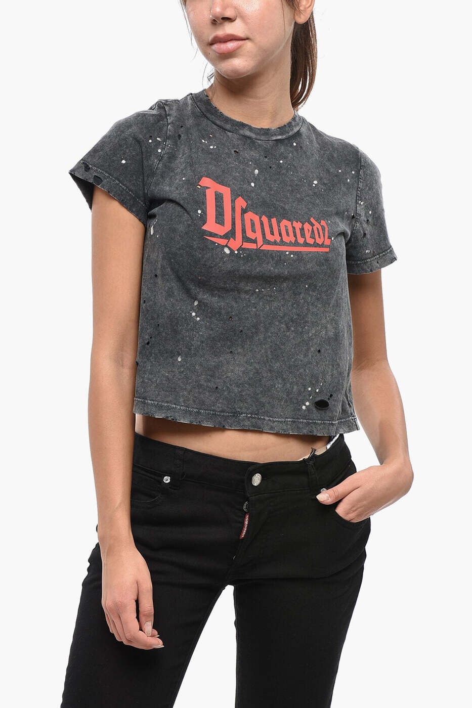 ディースクエアード DSQUARED2 ポロシャツ Tシャツ レディース グレー T-shirts and polo shirts S72GD0480S21600814 関税 送料無料 dk｜BRANDSHOP「il Tesoro」