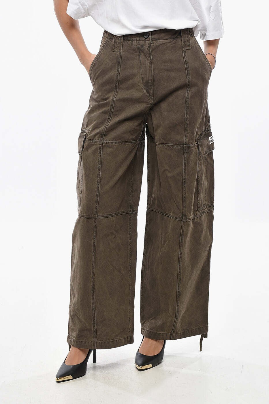 ケンゾー KENZO ズボン パンツ レディース ブラウン Trousers FE62PA0909GK 92 関税 送料無料 dk｜BRANDSHOP「il Tesoro」