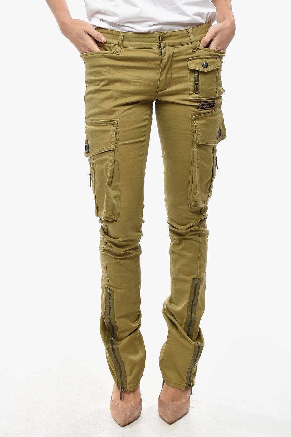 ディースクエアード DSQUARED2 ズボン パンツ レディース グリーン Trousers S75KB0338S39021709 関税 送料無料 dk｜BRANDSHOP「il Tesoro」
