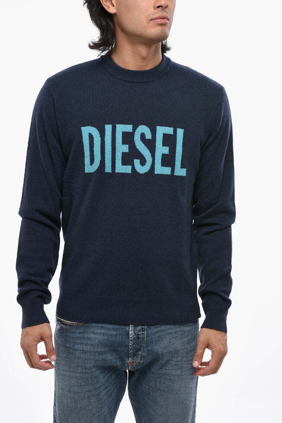 ディーゼル DIESEL プルオーバー 編み物御召しもの メンズ 青味 Knitwear A13795 RJHAR RG8BR 関税 貨物輸送無料 dk