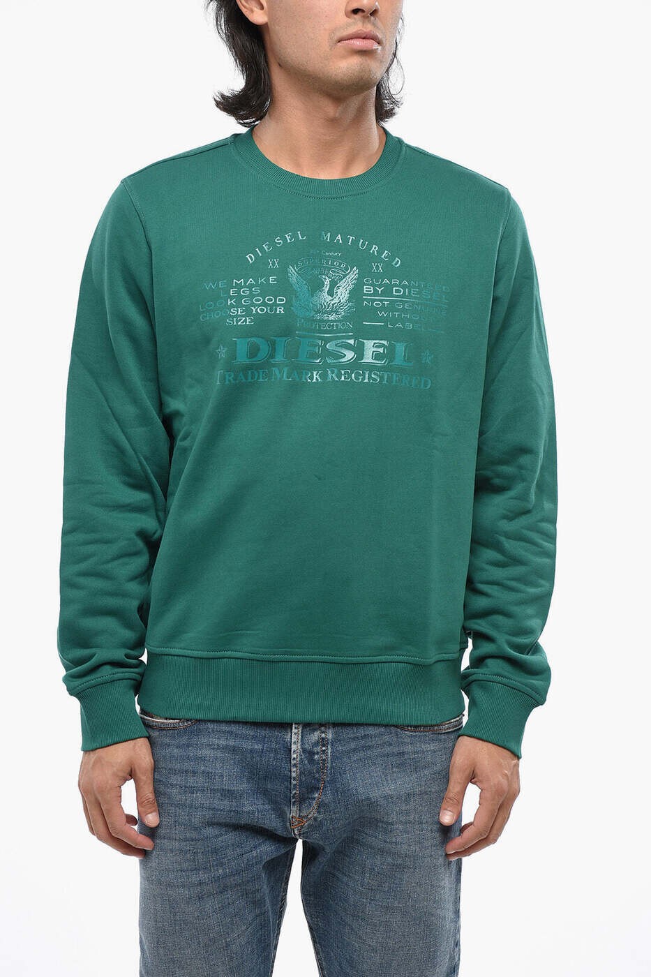 ディーゼル DIESEL スウェットシャツ トレーナー メンズ グリーン Sweatshirts A15475 RIAJH 5JB 関税 送料無料 dk|BRANDSHOP「il Tesoro」