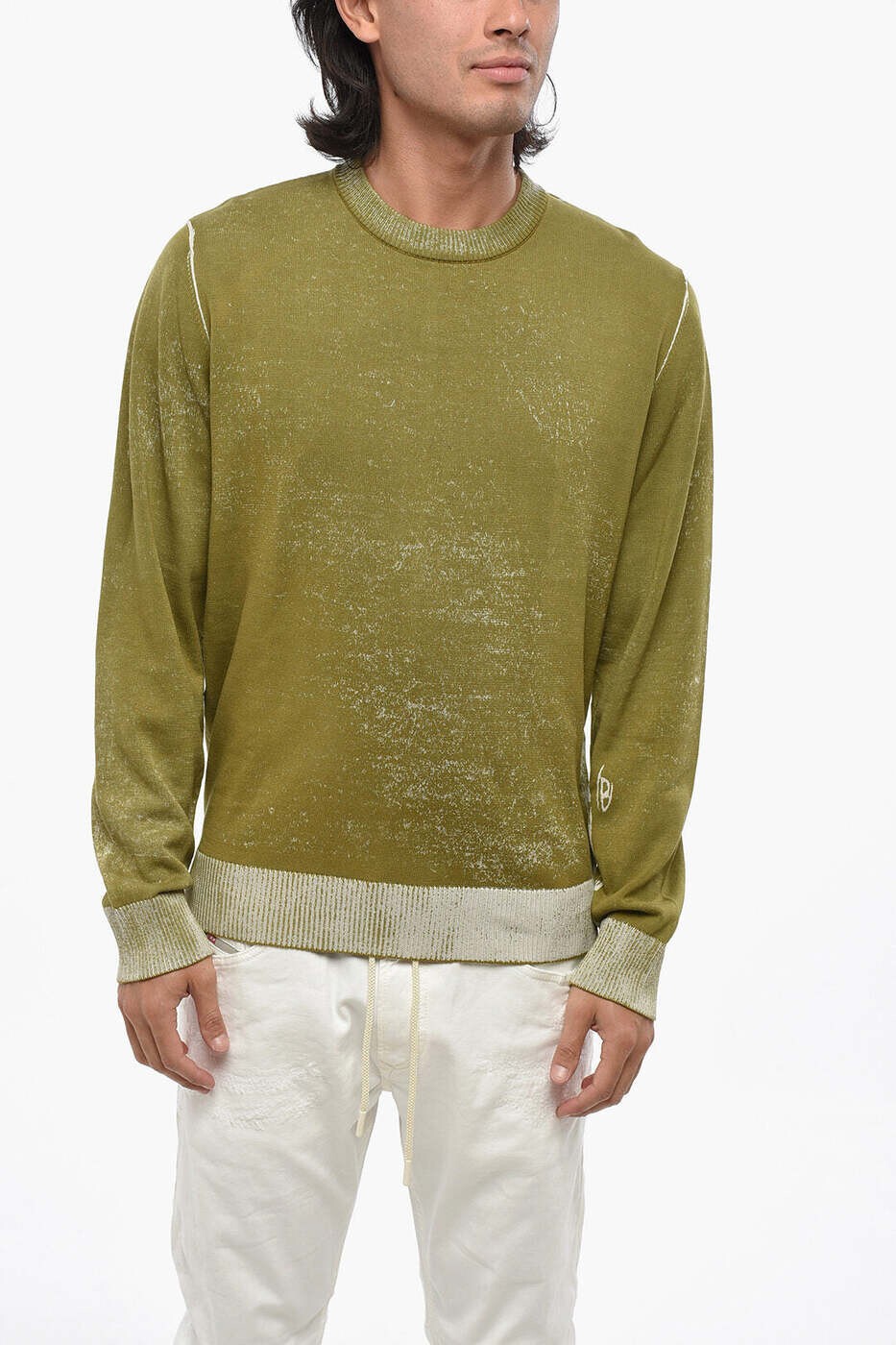 ディーゼル DIESEL プルオーバー 編み物御召しもの メンズ 緑であること Knitwear A09492 0BEAR 5BK 関税 貨物輸送無料 dk
