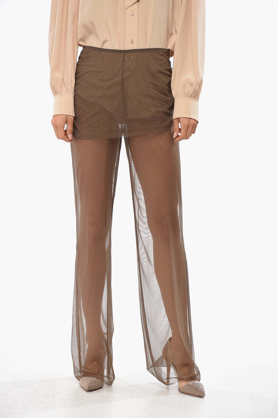 エクセリア EXILIA ズボン パンツ レディース ブラウン Trousers RSWE04PT010TU851 660 関税 送料無料 dk｜BRANDSHOP「il Tesoro」