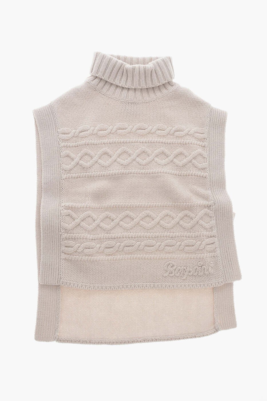 ボンポワン BONPOINT クルーネックジャンパー 編み物御召しもの ガールズ ベージュ Crew neck jumpers W04GJUK00014108 関税 貨物輸送無料 dk