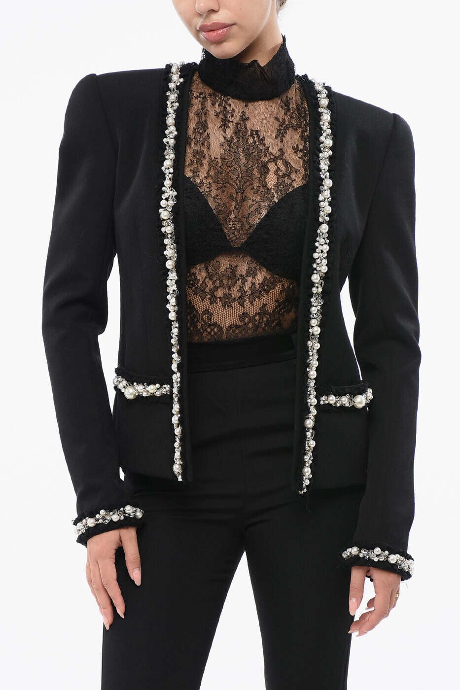 バルマン BALMAIN 背広上衣 背広 上衣 レディース 黒いこと Suit Jackets YF1SK065PB29EFX 関税 貨物輸送無料 dk