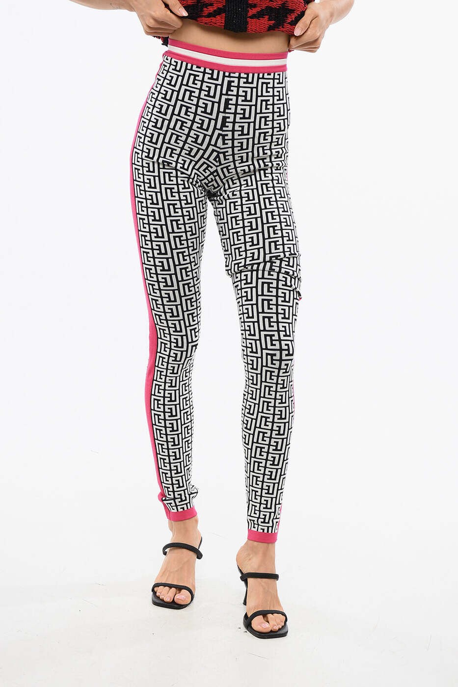 バルマン BALMAIN レギンス レディース 黒いこと Leggings YF2PD005KB02EEB 関税 貨物輸送無料 dk