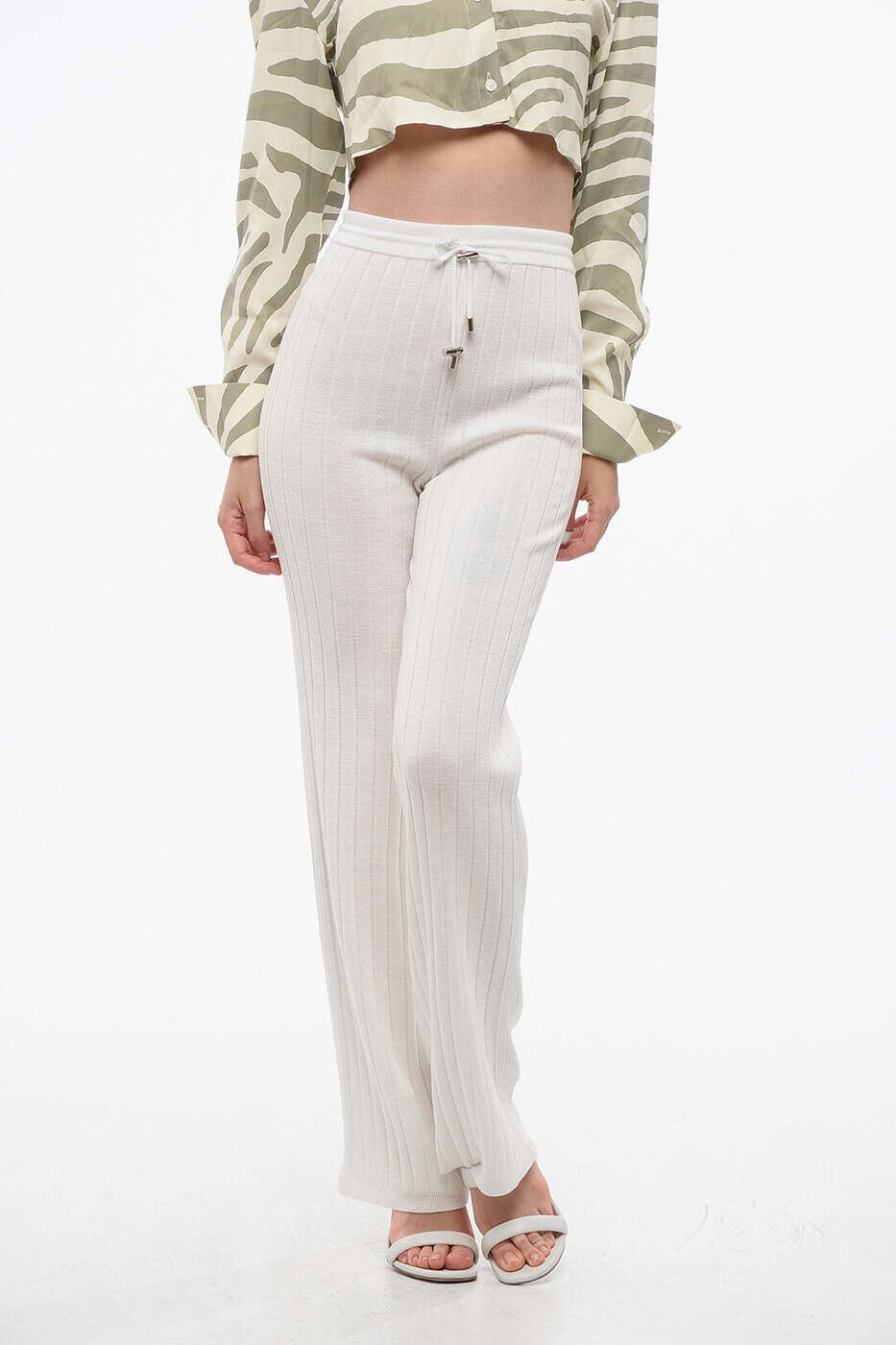 バルマン BALMAIN ズボン パンツ レディース ホワイト Trousers YF2PQ032KD120FA 関税 送料無料 dk|BRANDSHOP「il Tesoro」