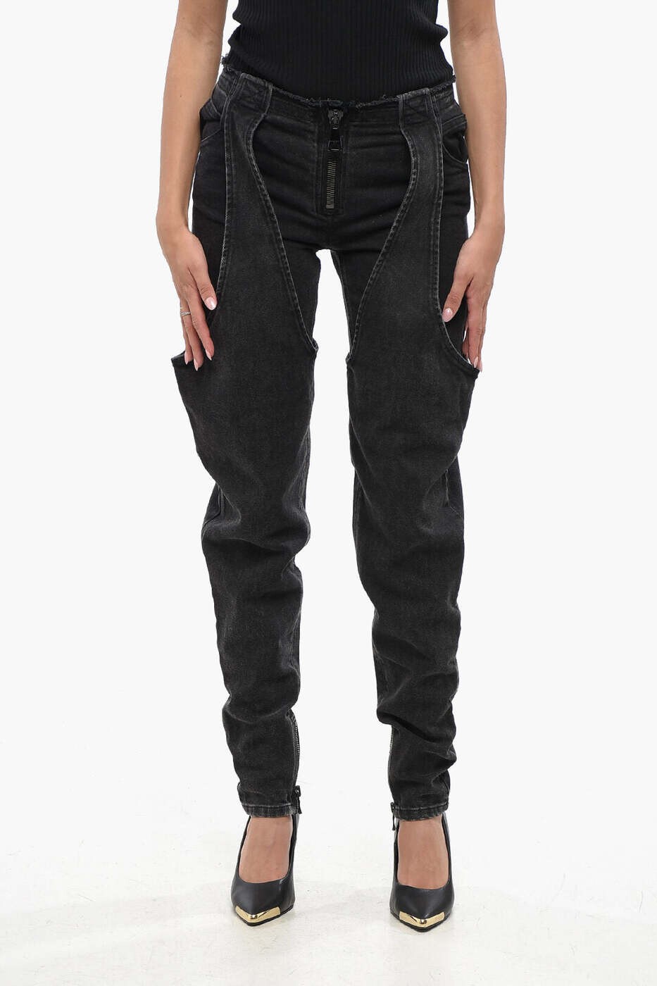 バルマン BALMAIN デニム レディース ブラック Jeans YF0MH031DC590PC 関税 送料無料 dk｜BRANDSHOP「il Tesoro」
