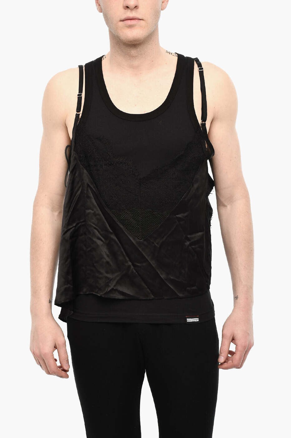 ディースクエアード DSQUARED2 アンダー御召しもの メンズ 黒いこと Underwear D9D304960 ISA01 001 関税 貨物輸送無料 dk