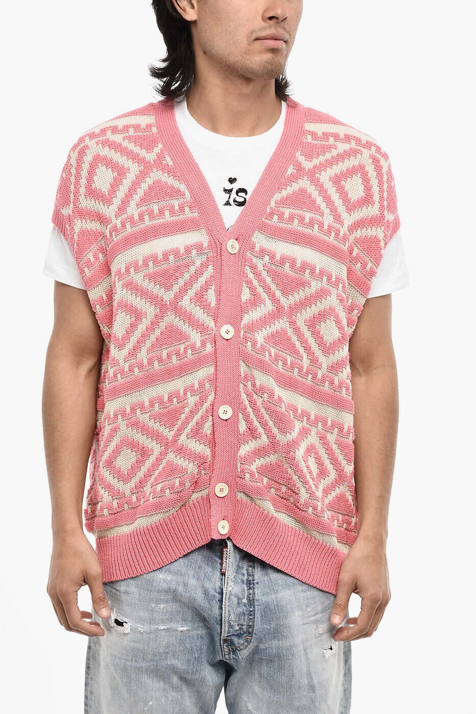 ディースクエアード DSQUARED2 セーター ニットウェア メンズ ホワイト Knitwear S71HA1198 S18227 964 関税 送料無料 dk
