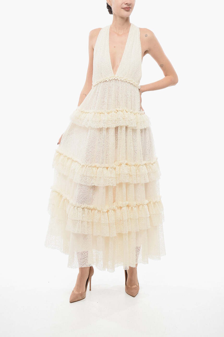 哲学 PHILOSOPHY DI LORENZO SERAFINI 衣装 お召しもの レディース 白いこと Dresses 04050716 A0002 関税 貨物輸送無料 dk