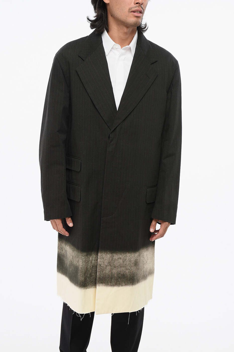 住みか マルジェラ MAISON MARGIELA トレンチ 厚地の外套 メンズ 薄墨色 Coats and Trench S50AA0139 M35011 001S 関税 貨物輸送無料 dk