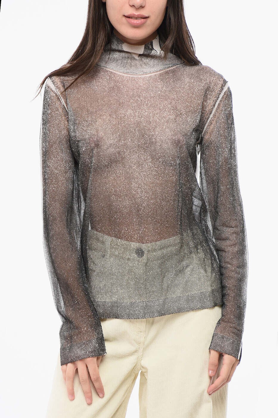 棲み家 マルジェラ MAISON MARGIELA スウェーター 編み物お召しもの レディース 薄墨色 Knitwear S51HL0014 S18399 102S 関税 貨物輸送無料 dk