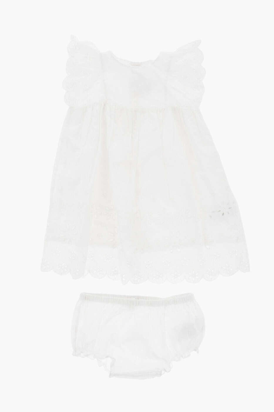 ボンポワン BONPOINT ロングお召しもの お召しもの ガールズ 白いこと Long dresses S04XDRW00003-BCO 002 関税 貨物輸送無料 dk
