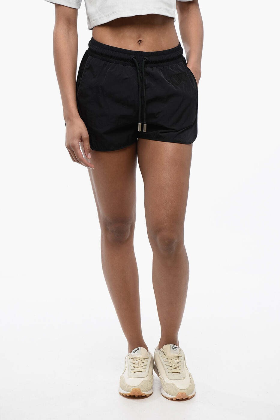 オフホワイト OFF WHITE デニムショーツ ショーツ レディース ブラック Denim shorts OWVH050S24FAB0011010 関税 送料無料 dk｜BRANDSHOP「il Tesoro」
