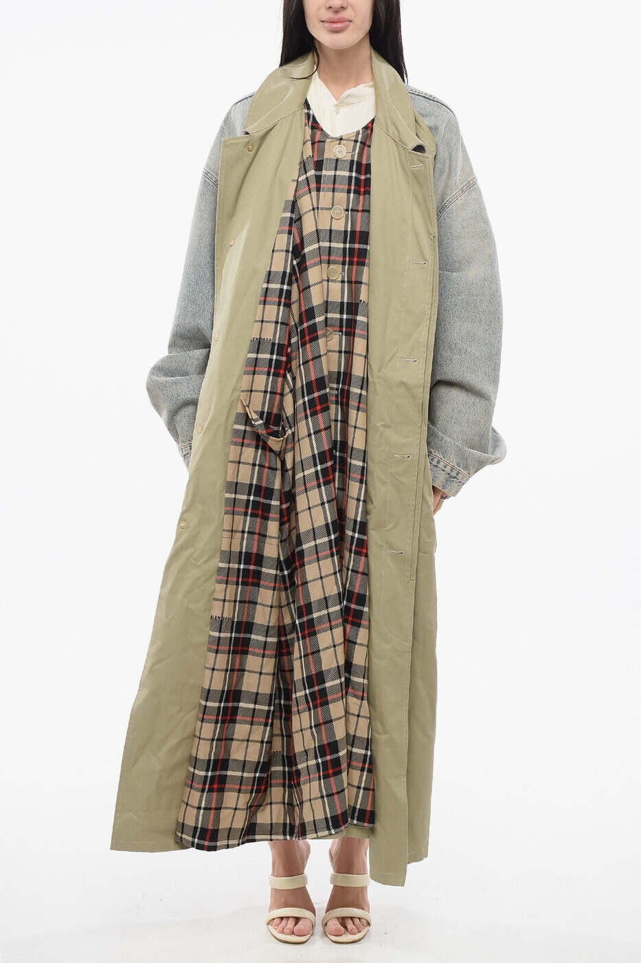 バレンシアガ BALENCIAGA トレンチコート 厚地の外套 レディース Coats and trench coats 773224TKP06 2801 関税 貨物輸送無料 dk