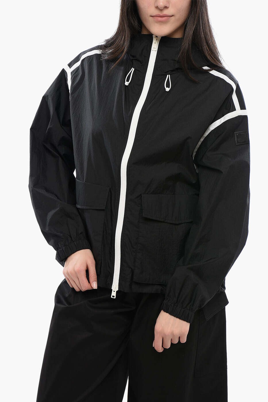 絨毛一財産 WOOLRICH 背広上衣 背広 上衣 レディース 黒いこと Suit Jackets CFWWOU0218FRUT2207 100 関税 貨物輸送無料 dk レディースファッション-コート・ジャケット