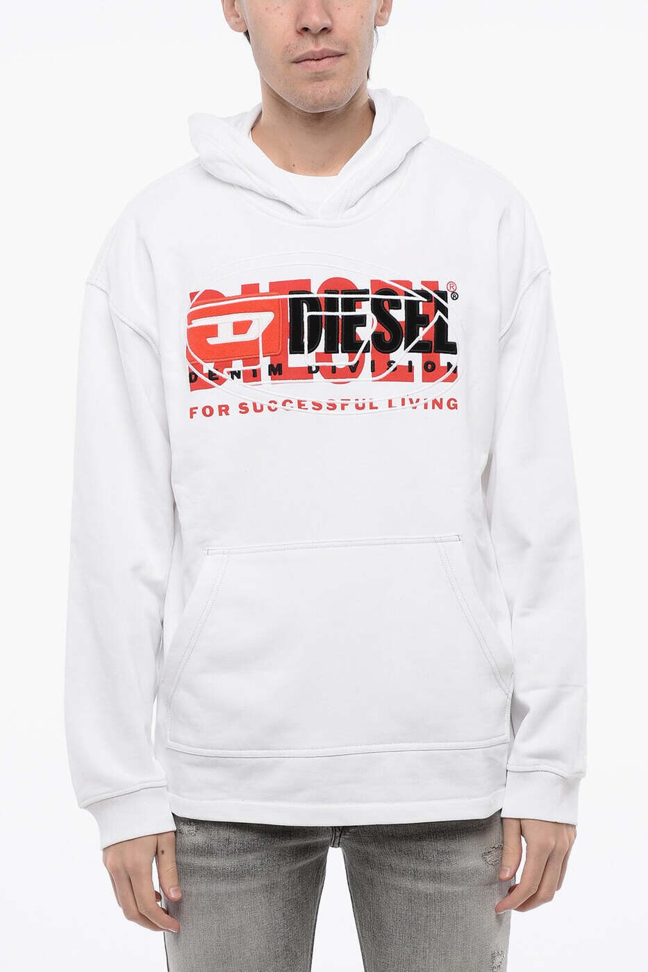 ディーゼル DIESEL スウェットシャツ トレーナー メンズ ホワイト Sweatshirts A12153 0IAJH 100 関税 送料無料 dk|BRANDSHOP「il Tesoro」