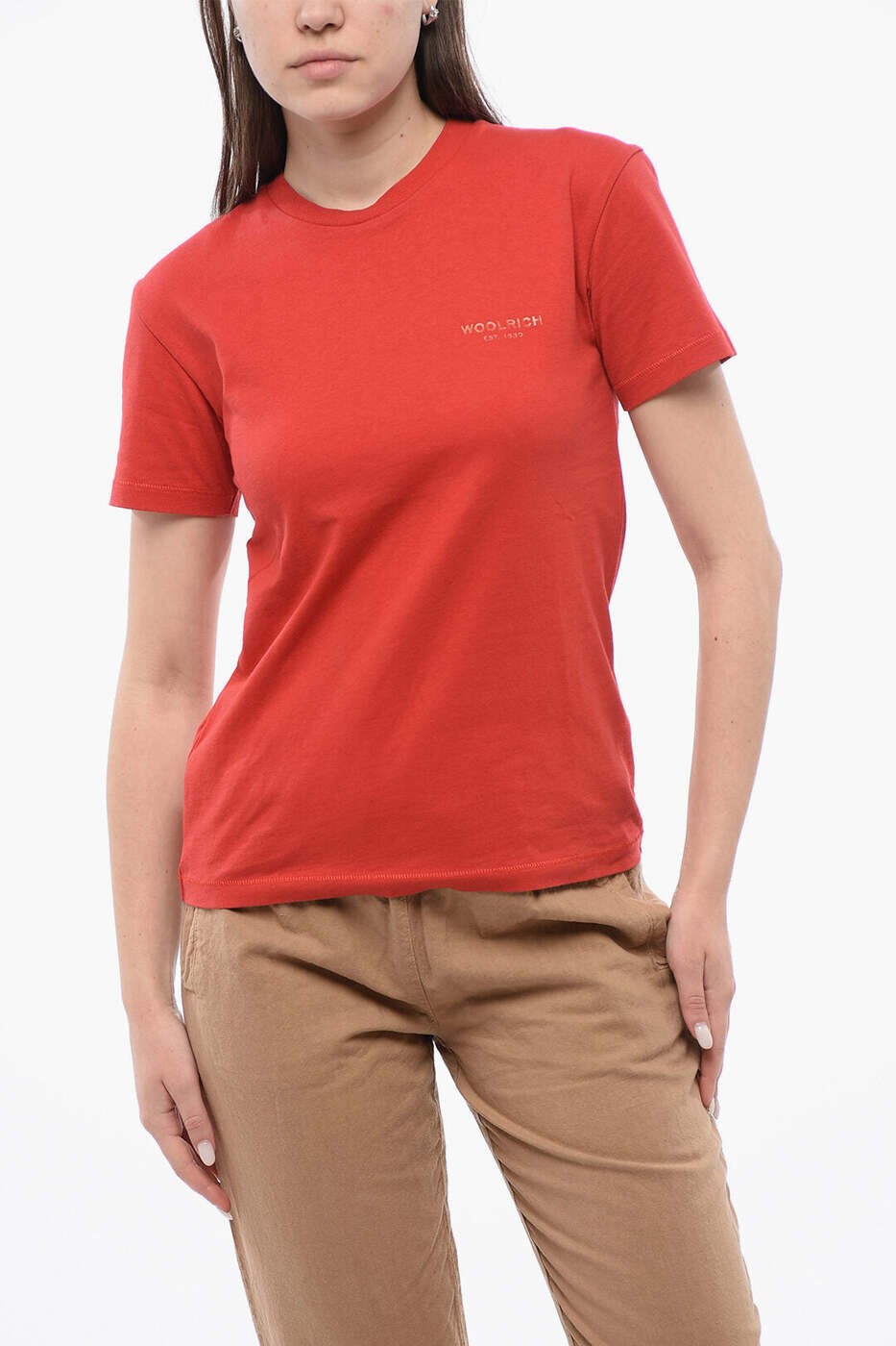ウールリッチ WOOLRICH ポロシャツ Tシャツ レディース レッド T-shirts and polo shirts CFWWTE0036FRUT1468 5405 関税 送料無料 dk｜BRANDSHOP「il Tesoro」