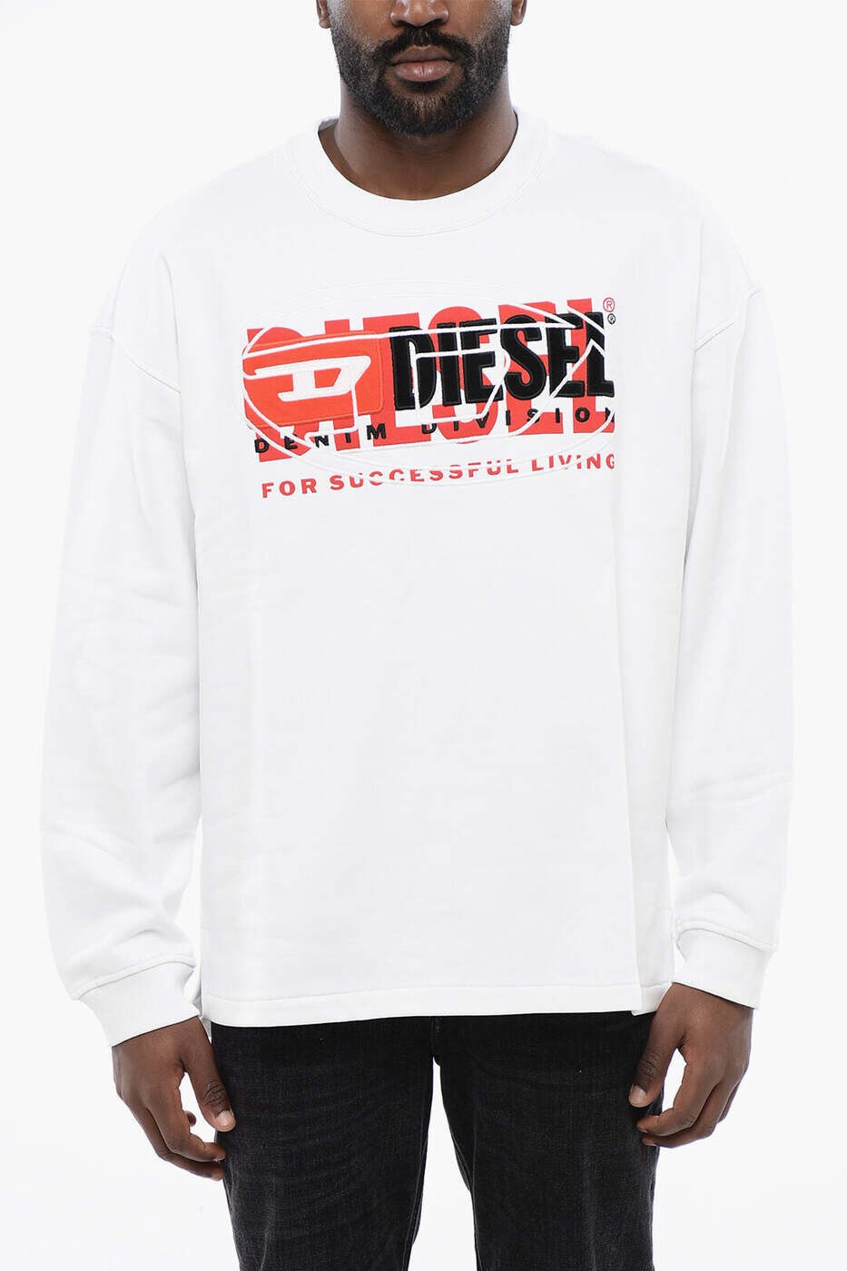 ディーゼル DIESEL スウェットシャツ トレーナー メンズ ホワイト Sweatshirts A12150 0IAJH 100 関税 送料無料 dk|BRANDSHOP「il Tesoro」