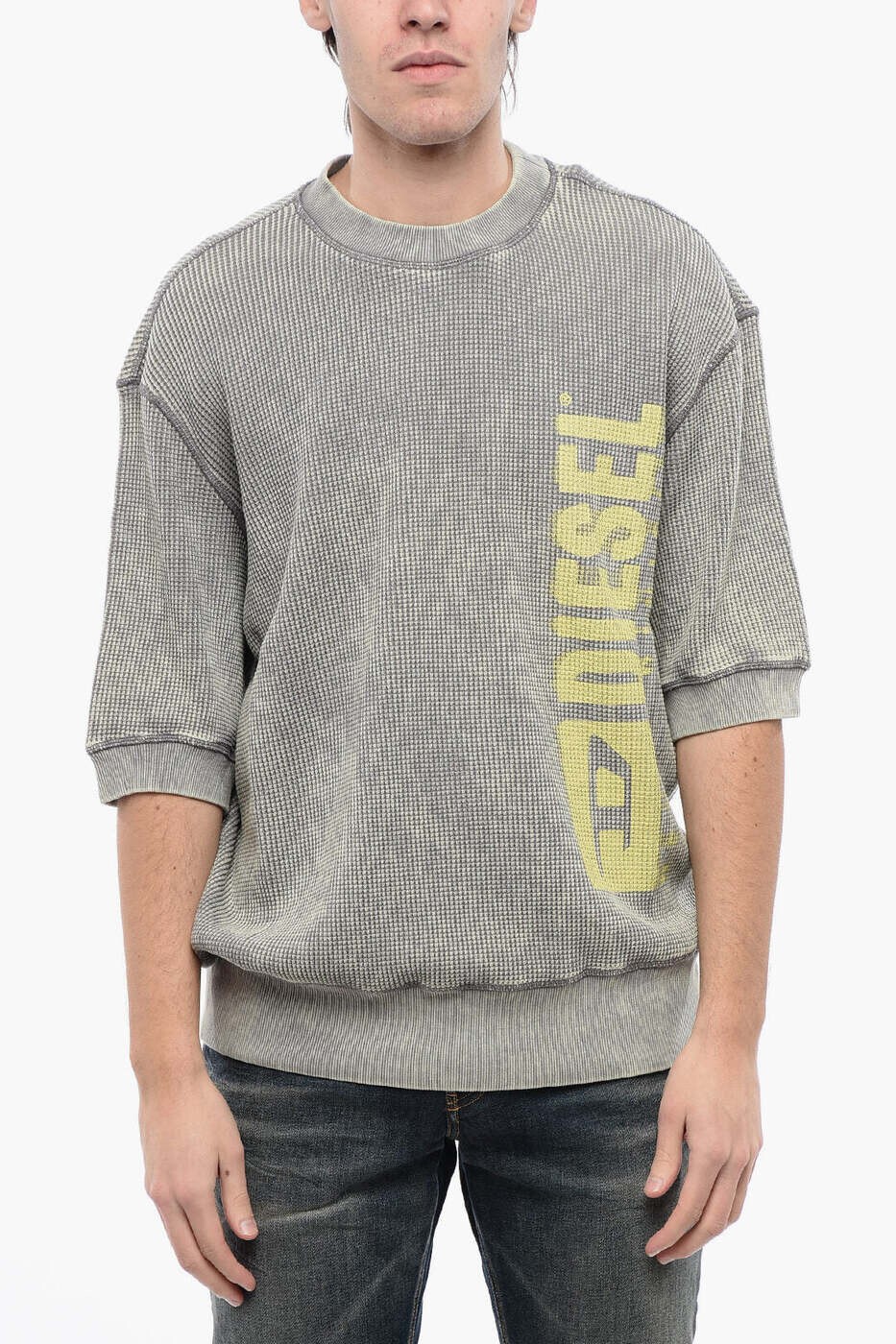 ディーゼル DIESEL プルオーバー 編み物御召しもの メンズ 薄墨色 Knitwear A12163 0THAY 9BX 関税 貨物輸送無料 dk