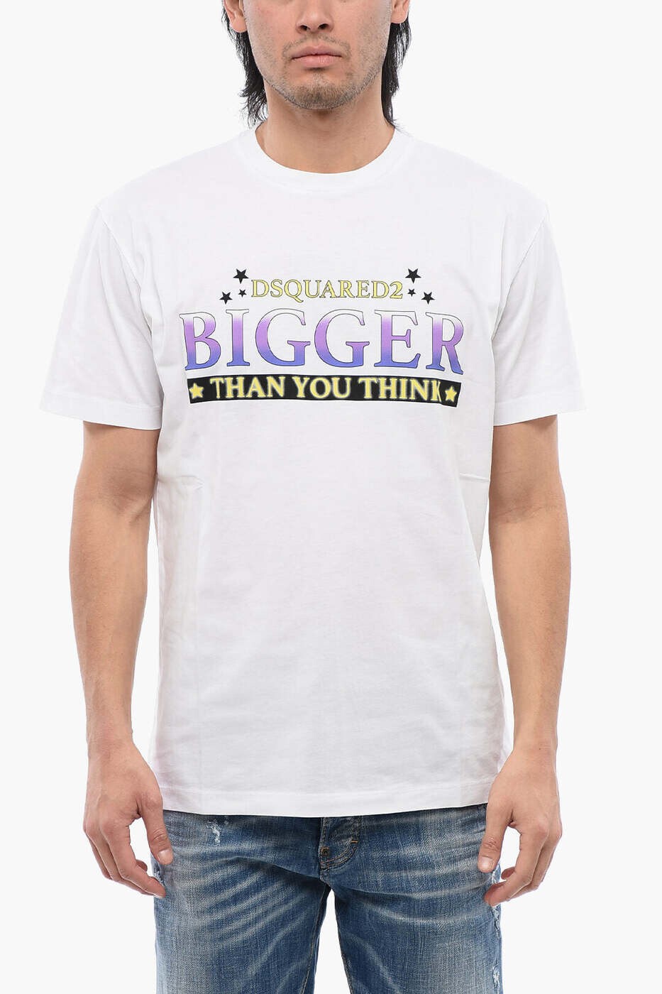 ディースクエアード DSQUARED2 ティーシャツ メンズ 白いこと T-shirts S71GD1403 S23009 100 関税 貨物輸送無料 dk Tシャツ・カットソー-メンズファッション-トップス