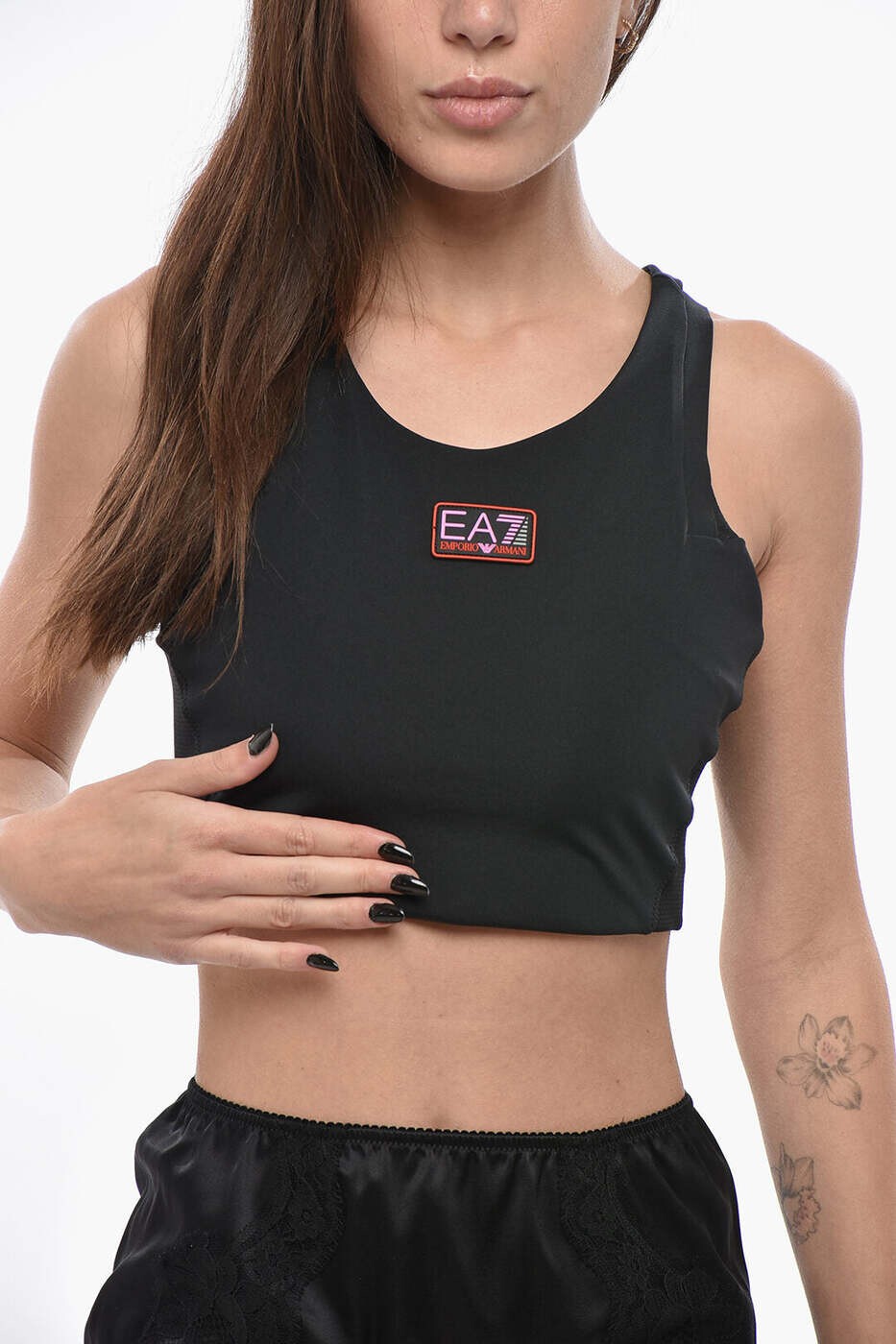 エン急性灰白髄炎 アルマーニ EMPORIO ARMANI プルオーバー トップス レディース 黒いこと T-shirts and tops 3DTH57 TJTCZ 1200 関税 貨物輸送無料 dk