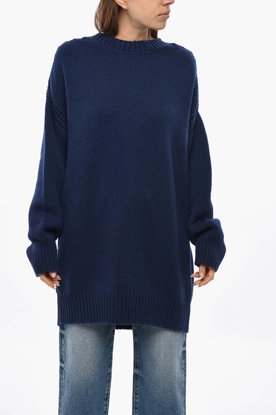 サスファイ SA SU PHI スウェーター 編み物お召しもの レディース 青色 Knitwear S602WS E0006 関税 貨物輸送無料 dk