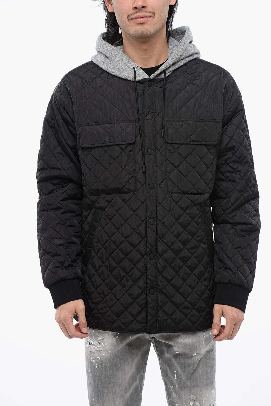 ディースクエアード DSQUARED2 ジャケット メンズ ブラック Jackets S74AM1461 S78554 900 関税 送料無料 dk｜BRANDSHOP「il Tesoro」
