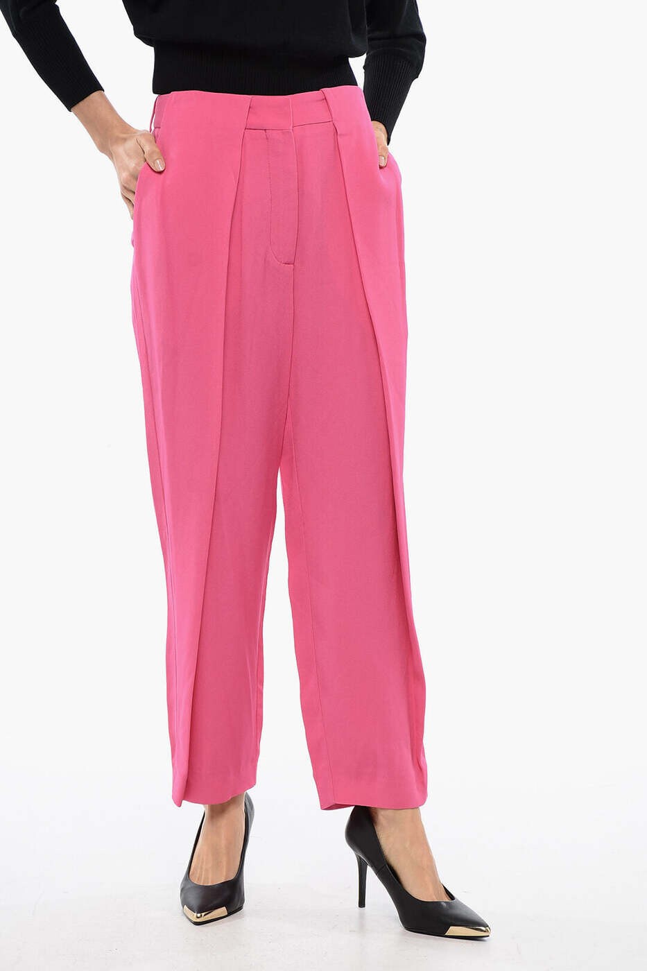 バルマン BALMAIN ズボン パンツ レディース ピンク Trousers XF1PN085VB00 4AM 関税 送料無料 dk|BRANDSHOP「il Tesoro」