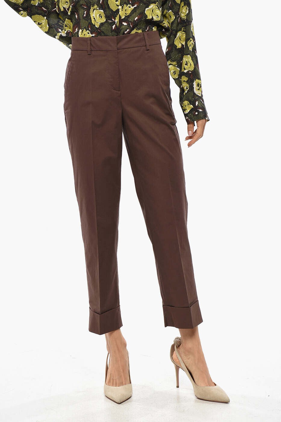 インコテックス INCOTEX ズボン パンツ レディース ブラウン Trousers 172785 D6202 620 関税 送料無料 dk｜BRANDSHOP「il Tesoro」 31,265円
