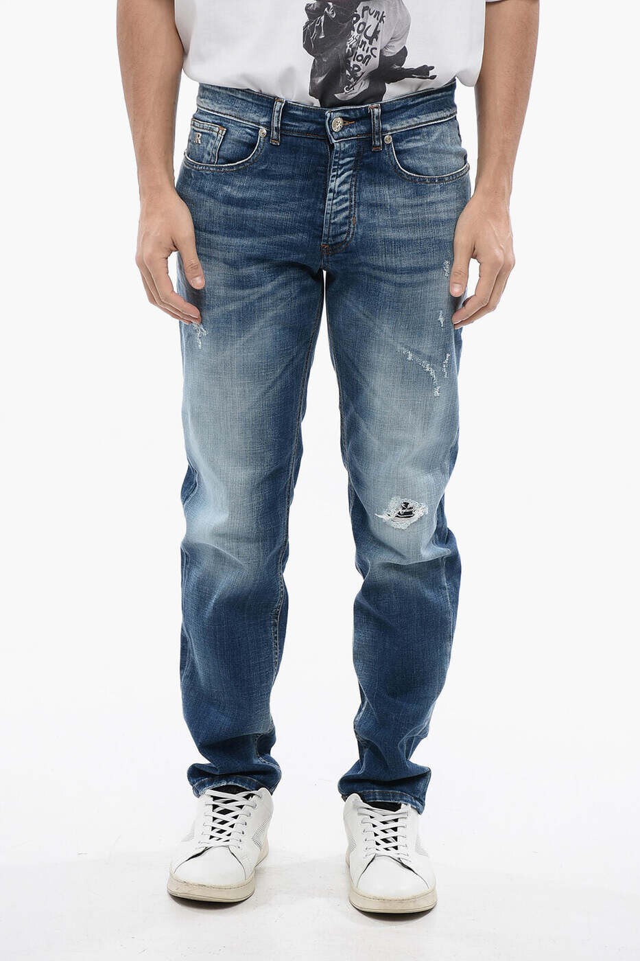 ジョンリッチモンド JOHN RICHMOND デニム メンズ ブルー Jeans RMP24127JE 関税 送料無料 dk｜BRANDSHOP「il Tesoro」